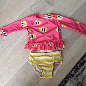 Tea Collection swim rash guard and bottom